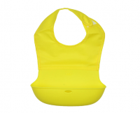 SKBS001 Custom made silicone Waterproof Bib design baby three-dimensional food bag manufacture Baby Bib baby scarf supplier side view